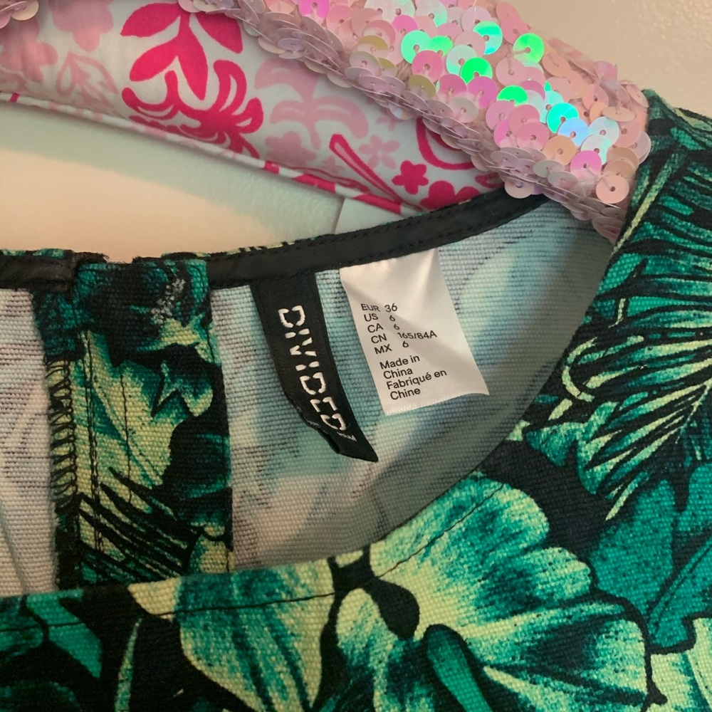 H&M Palm Tree Crop Set 4 6 XS S - Picture 3 of 5